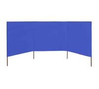 ""Black Month"" Paravent 3 panneaux - SOLOMON - contre-vent - Tissu 400 x 80 cm Bleu azuré LL2849