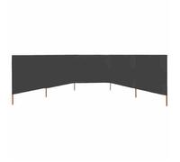 ""Black Month"" Paravent 5 panneaux - SOLOMON - contre-vent - Tissu 600 x 120 cm Anthracite LL2863