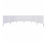 ""Black Month"" Paravent 6 panneaux - SOLOMON - contre-vent - Tissu 800 x 80 cm Blanc LL2841