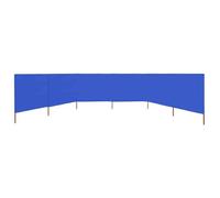 ""Black Month"" Paravent 6 panneaux - SOLOMON - contre-vent - Tissu 800 x 80 cm Bleu azuré LL2873