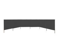 ""Black Month"" Paravent 6 panneaux - SOLOMON - contre-vent - Tissu 800 x 80 cm Gris LL2843