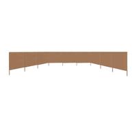 ""Black Month"" Paravent 9 panneaux - SOLOMON - contre-vent - Tissu 1200 x 120 cm Taupe LL2888