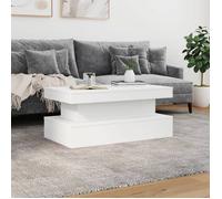 ""Black Month"" Petite Table Basse, BURKE, Table d'Appoint, avec lumières LED - blanc 90x50x40 cm - LL2850