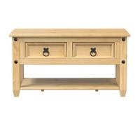 ""Black Month"" Table à café élégante - BURKE - Petit Table basse - avec tiroirs - Corona 85x50x45 cm - bois de pin massif LL1066