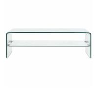 ""Black Month"" Table à café élégante - BURKE - Petit Table basse - Clair 98x45x31 cm - Verre trempé LL616