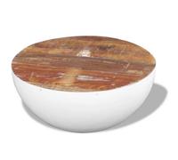 ""Black Month"" Table à café élégante - BURKE - Petit Table basse - Forme de bol - Bois de récupération massif 60x60x30cm LL452