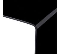 ""Black Month"" Table à café élégante - BURKE - Petit Table basse - Noir 98x45x31 cm - Verre trempé LL612