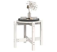 ""Black Month"" Table Basse Moderne - BURKE - Table de salon - Blanc Ø 52,5x45 cm - Bois massif de pin LL2016