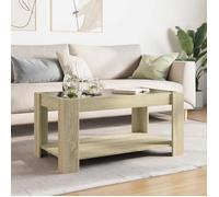 ""Black Month"" Table de Canapé, BURKE, moderne Table basse, avec LED - chêne sonoma 93x53x45 cm - bois d'ingénierie LL3094