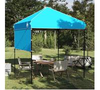 ""Black Month"" Tonnelle Pliante - BURKE - Tente à auvent pop-up - Pour jardin - Bleu 200 x 200 cm tissu LV600