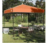 ""Black Month"" Tonnelle Pliante - BURKE - Tente à auvent pop-up - Pour jardin - Orange 250 x 250 cm tissu LV605