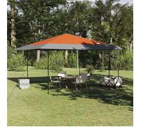 ""Black Month"" Tonnelle Pliante - BURKE - Tente à auvent pop-up - Pour jardin - Orange 400 x 400 cm tissu LV617