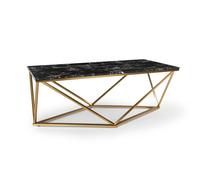 Black Onyx I Table basse 110 x 42,5 x 55 cm (LxHxP) marbre or / noir