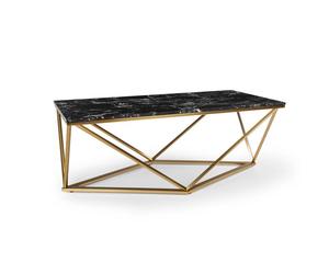 Black Onyx I Table basse 110 x 42,5 x 55 cm (LxHxP) marbre or / noir