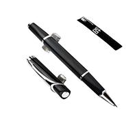 (black) - QUALITY METAL TRILATERAL ROLLER PEN. GLOSSY DESIGN MODERN PEN, FREE PEN REFILL INCLUDED (ROLLERBALL REFILL)