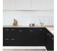 ""Black W rmoire rangement - CLARENCE - Meuble Bas d'évier - Chêne Noir 80x46x81,5 cm Bois Ingénieré AA795