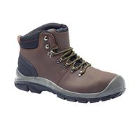 Blackrock Malvern Black Lightweight Safety Boots S3 Steel Toe Cap Boots Mens Women Safety Shoes, Water Resistant Safety Boots Protective Steel Midsole, Leather Work Boots, Anti-Slip