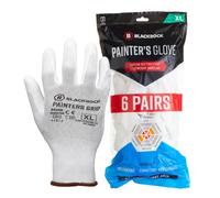 Blackrock Pack de 6 paires de gants de travail de peintre légers en PU, pour hommes et femmes, pour le travail de précision, idéal pour la peinture et la décoration, l'électronique, l'assemblage