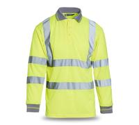 Blackrock Polo à Manches Longues Haute visibilité, t-Shirt Jaune, vêtements de Travail et de sécurité, vêtements de Travail Haute visibilité EPI, pour Hommes et Femmes, certifié EN20471 Classe 1