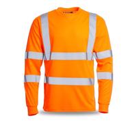 Blackrock T-shirt à manches longues Hi-Vis, haut de travail à haute visibilité orange pour e, vêtements de travail EPI utilitaires et de sécurité, certifié EN20471 Classe 3 - Taille 3XL