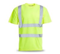 Blackrock T-Shirt Haute visibilité, Haut de Travail Jaune Haute visibilité, pour Hommes Femmes Unisexe, vêtements de Travail Utilitaires et EPI de sécurité, certifié EN20471 Classe 2 - Taille XL