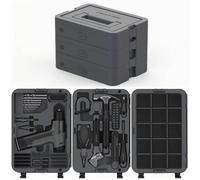 BLACKZERO Perceuse Sans Fil Set, Coffret à Outils Premium 3 Niveaux avec Perceuse & Outils à Main, Kit d'Outillage Complet pour Bricolage, Maison & Réparation