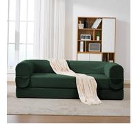 Bladez - Canapé convertible 2 places en tissu corduroy, Canapé-lit, Canapé compressé pour petit espace - Vert
