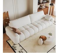 Bladez - Canapé modulable compressé 4 places, sans ossature, sans montage - Blanc Crème