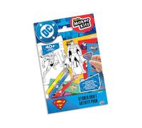 BLADEZ DC Superman Kit d'activités autocollantes - Amusement créatif avec autocollants et coloriage - Autocollants pour enfants avec mini figurines et stylos - Parfait pour les sacs de fête - 1 paquet