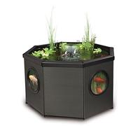 Blagdon Affinity Fontaine octogonale pour terrasse, Piscine, étang, Moka, avec Pompe filtrante Inpond 5 en 1 3000 et clarificateur UV, Spot LED, 3 têtes de Fontaine attrayantes, 1 Panier de