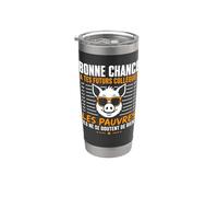 Blague Bureau Collègue Drôle Nul Bonne chance Humour Départ Gobelet isotherme en acier inoxydable double paroi