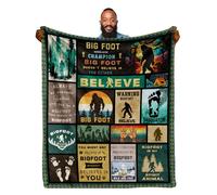BlaHoo Bigfoot Gifts Couverture en Flanelle Sherpa Ultra Douce pour Femme 152,4 x 127 cm