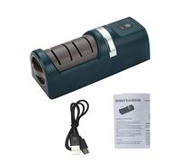 Blaihild Aiguiseur de Couteaux électrique, Batterie Rechargeable USB 1200 MAh, Double Fente Grossière et Fine pour Couteaux de Cuisine, Ciseaux, Base Antidérapante de 7,1 Pouces, Restaure les Lames