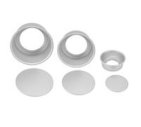 Blaihild Ensemble de Moules à Gâteau en Aluminium anodisé 4 6 8 Pouces, Moules de Cuisson Antiadhésifs avec Base Amovible, Ustensiles de Cuisson Empilables Peu Encombrants pour Quiche Mousse au