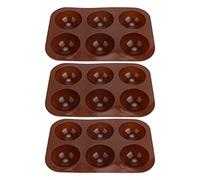 Blaihild Lot de 3 Moules Semi-sphériques en Silicone 6 Cavités pour Gâteaux aux Bombes au Chocolat, Résistants à la Chaleur de -30 ℃ à 230 ℃, Démoulage Facile, Antiadhésifs pour la Cuisson de