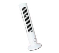 Blaihild Ventilateur Tour USB sans Pales Oscillant à Double Vitesse 5 V 2,5 W Compact Silencieux 36 DB Mince 105 Mm de Largeur pour Chambre à Coucher, Salon, Bureau, Refroidissement Nocturne, (WHITE)