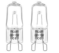 Blakapoo Ampoule de Four Halogène G9 25W 300 Degrés, 230V, Ampoule Halogène Dimmable Blanc Chaud 2800K, 300LM, G9 Lampes halogènes pour Four, Micro-Ondes, Plafonnier, Eclairage D'armoire, Lot de 2