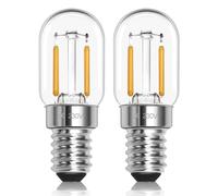 Blakapoo T22 E14 Ampoules LED 1W Blanc Chaud 2700k, T22 Edison SES Ampoule de Nuit Tubulaire à Petite Vis, 10W-15W équivalent, AC 220-240V, 150 Lumen, pour lampe à sel de réfrigérateur, Pack de 2