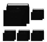 Blake Creative Colour Boîte de 25 Enveloppes C5 162 x 229 mm 120 g Jais Noir (Lot de 5)