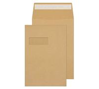 Blake Purely C4 324 x 229 x 25 mm soufflet-Patte autocollante-Fenêtre Lot de 125 enveloppes manille