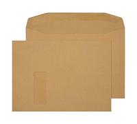 Blake Purely Everyday C4 229 x 324 mm fenêtre enveloppes gommées avec fenêtre-Kraft-Format C5-Lot de 250