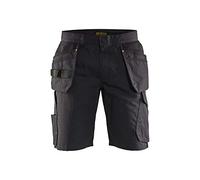 Blaklader 14941330 Shorts de service avec poches à ongles, Noir/jaune, taille C48