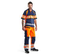 Blaklader 153318605389 - Pantalon Artisan haute visibilité Orange fluo/Marine