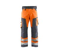 Blaklader 156618115396 Pantalon Artisan Haute Visibilité Orange Fluo/Gris