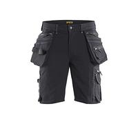 Blaklader 19881644 Shorts d'artisan en stretch 4 voies sans poches à clous X1900, Gris foncé/Noir, taille C52