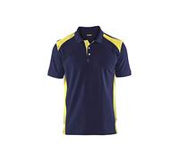 Blaklader 33241050 POLO SHIRT, Bleu marin/jaune, taille 4XL