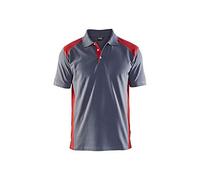 Blaklader 33241050 POLO SHIRT, Gris/rouge, taille XXL