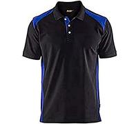 Blaklader 33241050 POLO SHIRT, noir/fleur bleue, taille M