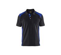 Blaklader 33241050 POLO SHIRT, noir/fleur bleue, taille S