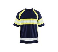 Blakläder T-shirt haute visibilité 33371051 anti-UV bleu marine/jaune Taille L